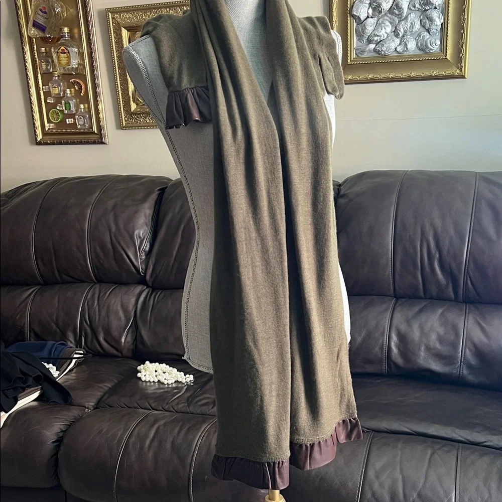 Dior Olive and Brown Scarf Set